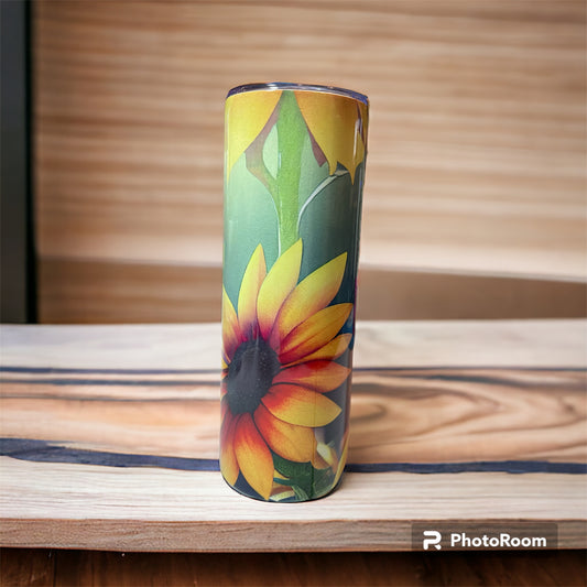 20 oz tumbler Sunflowers