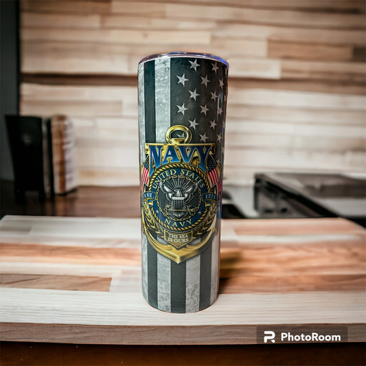 20 oz tumbler US Navy