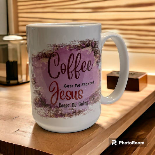 Coffee mug 15 oz Coffee and Jesus